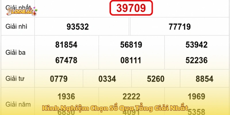 Kinh nghiệm chọn số thông qua tổng của giải nhất