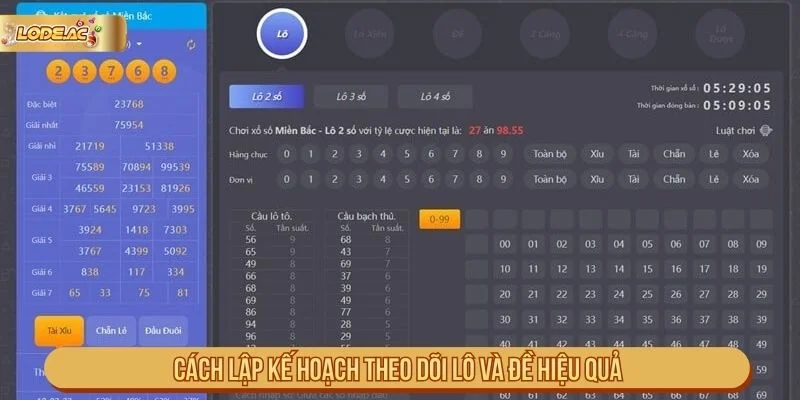 Cách lập kế hoạch theo dõi lô và đề theo mốc thời gian