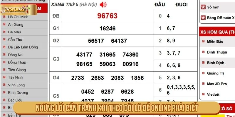 Những lỗi cần tránh khi theo dõi lô đề online từ tin số chuẩn